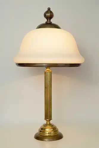 Große Messinglampe Berlin Art Deco Einzelstück Schreibtischlampe 70 cm