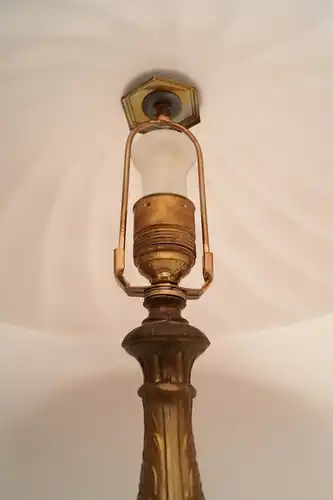 Sehr schwere original Jugendstil Schreibtischlampe Salon Tischlampe Leuchte 1920
