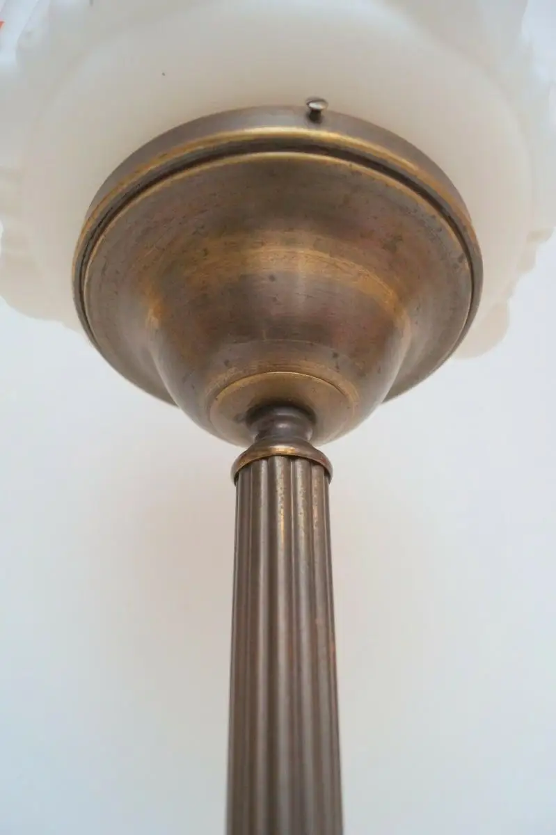 Große prachtvolle original Art Déco Schreibtischlampe Tischlampe Messing Bauhaus 5