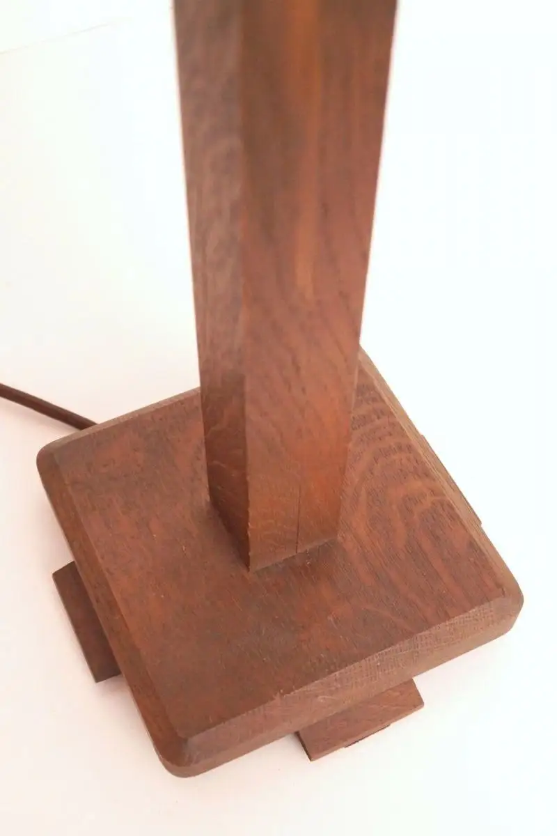 Sehr seltene original Art Déco Schreibtischlampe um 1930 Holz rosé 3