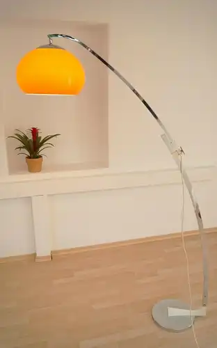 Original 70er Vintage Retro Bogenlampe Sölken Stehlampe 187 cm