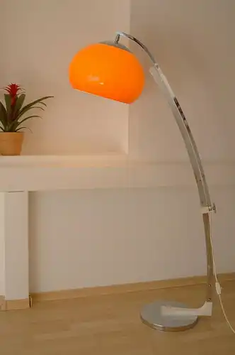 Original 70er Vintage Retro Bogenlampe Sölken Stehlampe 187 cm