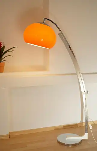Original 70er Vintage Retro Bogenlampe Sölken Stehlampe 187 cm