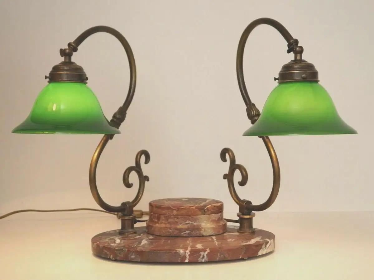 Bankerleuchte Einzigartige original Art Déco Schreibtischleuchte um 1920 Lampe 0