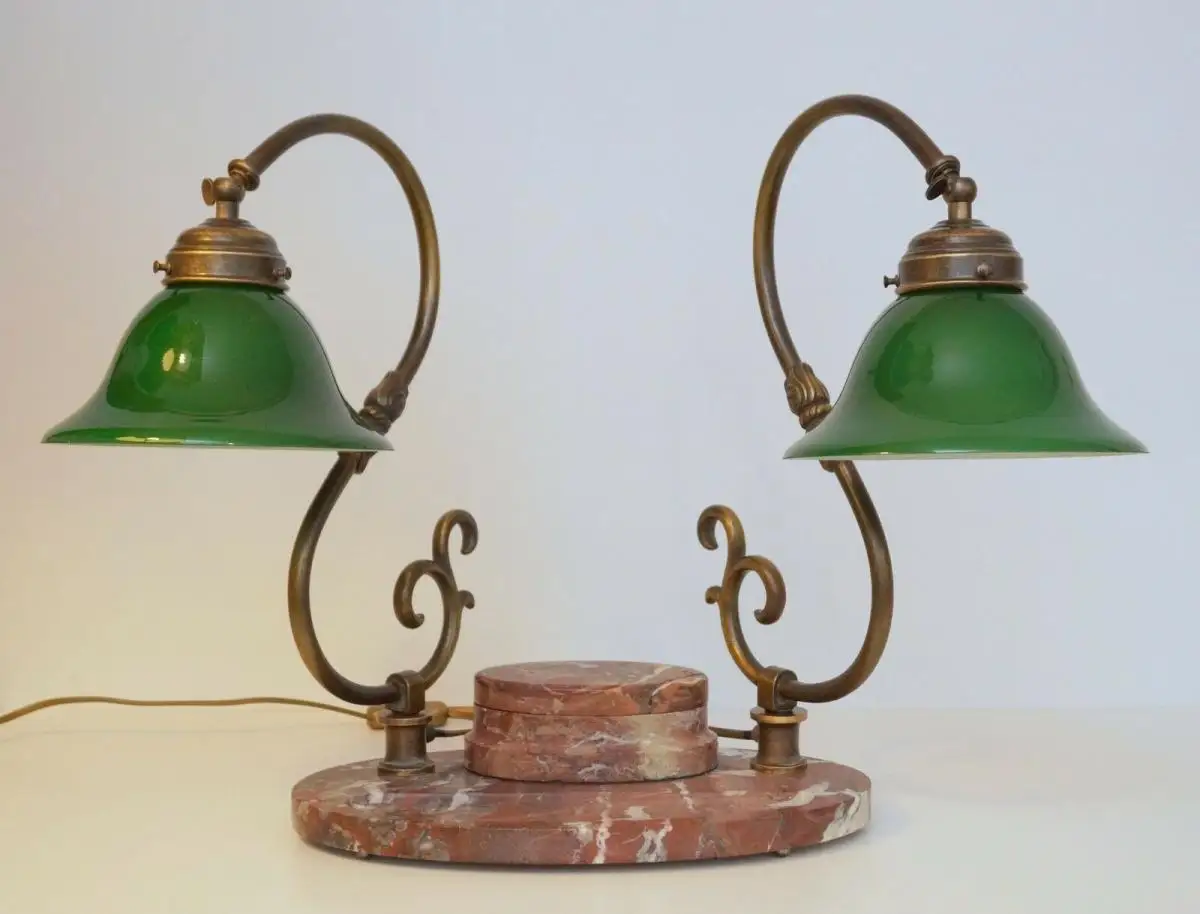 Bankerleuchte Einzigartige original Art Déco Schreibtischleuchte um 1920 Lampe 5