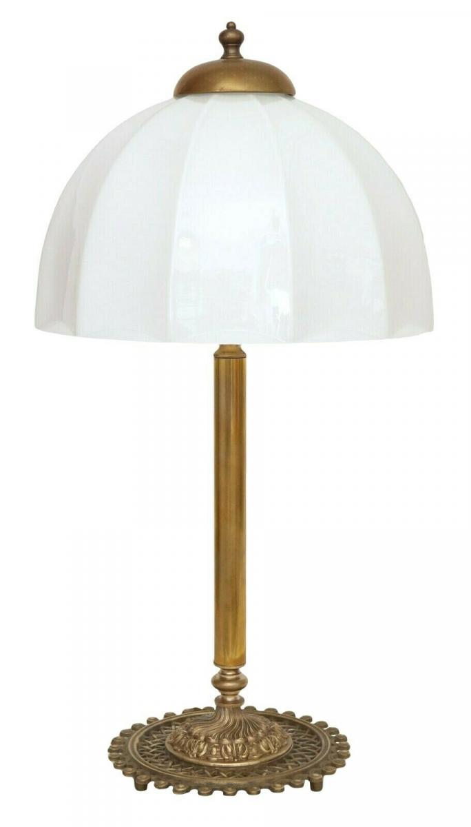 Unikat Art Deco Design Tischleuchte Lampe Schreibtisch Bankerlampe Messinglampe Nr 313238122477 Oldthing Tischlampen