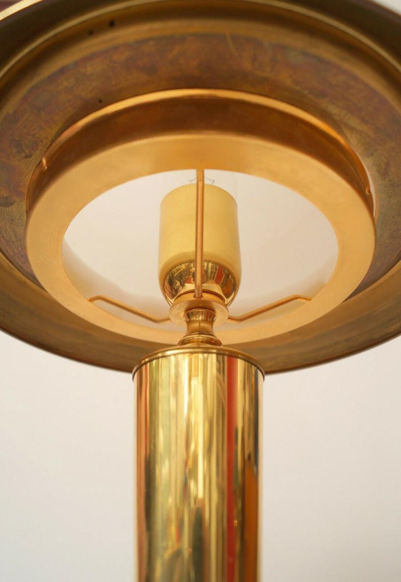 vrfbar Art Deco Design Schreibtisch Pilzleuchte Messinglampe Tischlampe 2 Stk 