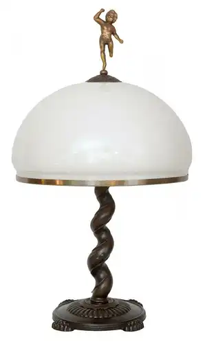 Magnifique lampe de table Art Nouveau Putto Angel vers 1920 lampe