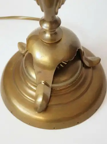 Unikate Art Deco Jugendstil Tischleuchte "GOLDEN ACORN" Messinglampe
