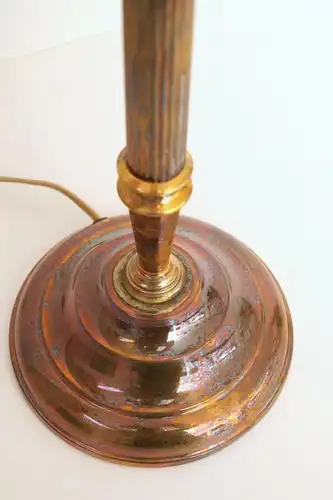 Jugendstil Lampe Messinglampe Tischlampe geätzt 80 cm Tischlampe Leuchte