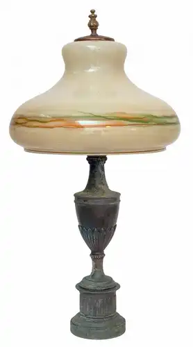 Jugendstil Lampe Tischleuchte Salonlampe 70cm hoch grün 1920