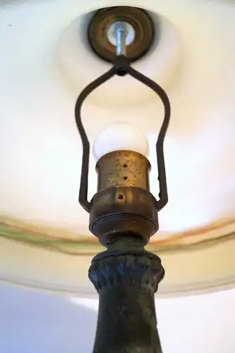 Jugendstil Lampe Tischleuchte Salonlampe 70cm hoch grün 1920