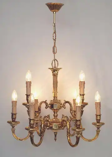 Jugendstil Deckenlampe Landhaus Deckenleuchter Lüster Kronleuchter Messing