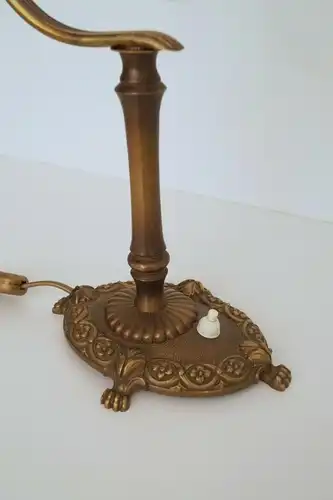 Romantische original Jugendstil Nachttisch Lampe Messing 1920 Tischleuchte