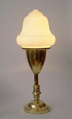 Unikate sehr große Art Déco Design Messinglampe Tischlampe Tischleuchte