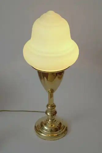 Unikate sehr große Art Déco Design Messinglampe Tischlampe Tischleuchte