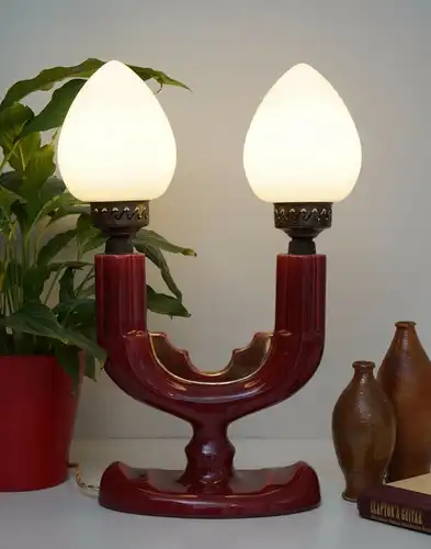 Art Deco Lampe Leuchte 40er Bankerlampe Belgium Tischlampe