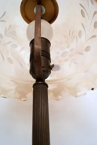 Super pièce originale Art Nouveau Luminaire de table "MENAGE À TROIS" 1920