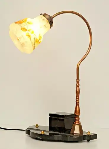 Tolle Art Deco Arbeitsleuchte Schreibtischlampe Marmor Lampe