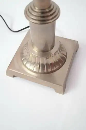 Art Deco Lampe Schreibtischlampe "DOME TOWER" silber Tischleuchte Leuchte Banker