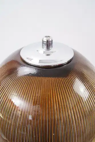 Art Deco Lampe Schreibtischlampe "DOME TOWER" silber Tischleuchte Leuchte Banker