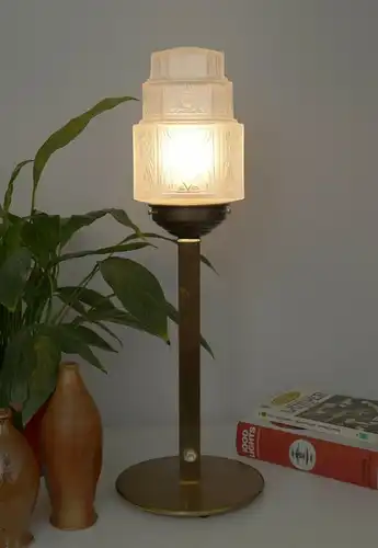 LEDS GÉORGES VERRE Type Déco Lampe de table "GOLDEN SKRAPER" Lumières en laiton