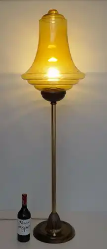 Art unique Déco laiton lampe debout 136 cm lanterne de rue Bonn "JAUNE LUMINEUX"