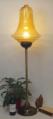 Art unique Déco laiton lampe debout 136 cm lanterne de rue Bonn "JAUNE LUMINEUX"