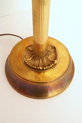 Art Deco Lampe Salon Tischleuchte Messinglampe Schreibtisch Opal Leuchte