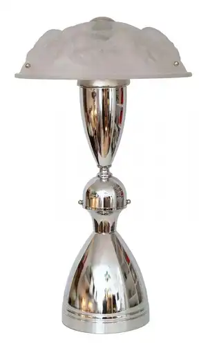 Art Déco Jugendstil Lampe Tischleuchte "KOPERNIKUS" Chrom Berlin