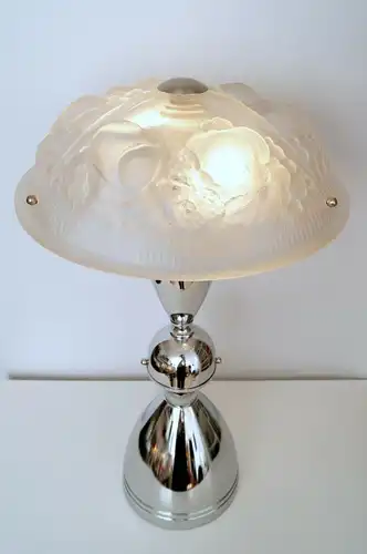 Art Déco Jugendstil Lampe Tischleuchte "KOPERNIKUS" Chrom Berlin