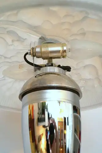 Art Déco Jugendstil Lampe Tischleuchte "KOPERNIKUS" Chrom Berlin