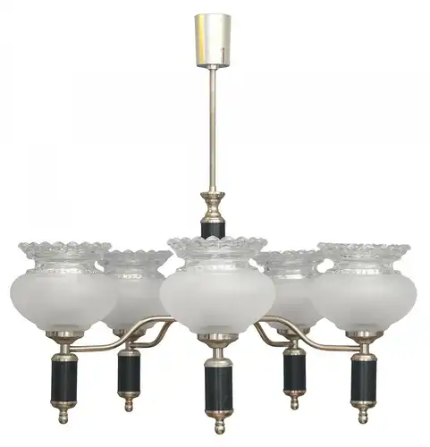 Opulenter original 70 années Lustre de plafond lampe suspendue Chrome