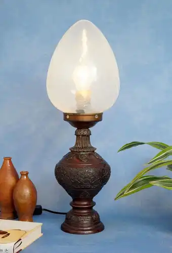 Original Jugendstil Amphoren Tischlampe Schreibtischleuchte um 1910