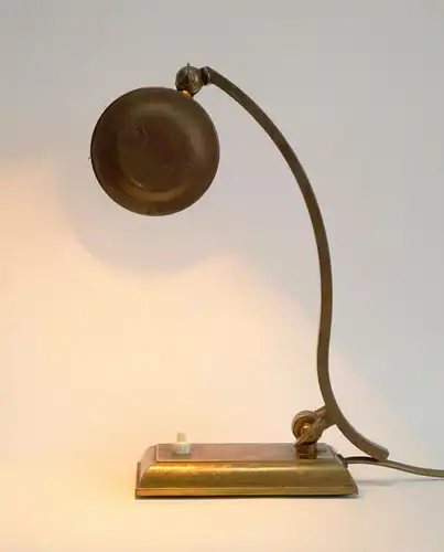 Art Déco Lampe Kontorleuchte Schreibtischlampe Tischlampe Messinglampe Berlin