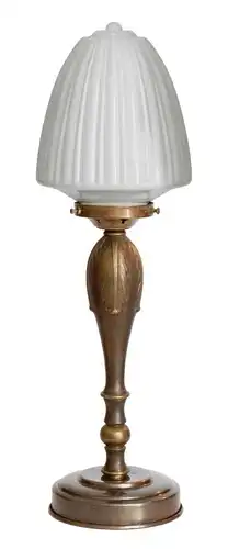 Art Deco Messinglampe "CHRYSLER TOP" Tischleuchte Bankerlampe ca. 1940er