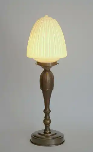 Art Déco lampe en laiton "CHRYSLER TOP" lampe de table lampe bancaire env. 1940
