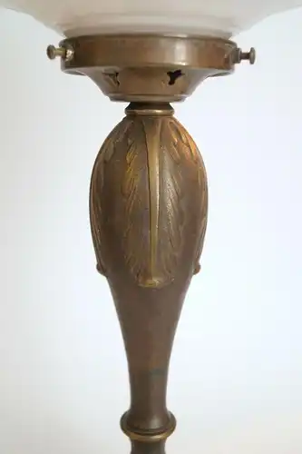 Art Deco Messinglampe "CHRYSLER TOP" Tischleuchte Bankerlampe ca. 1940er