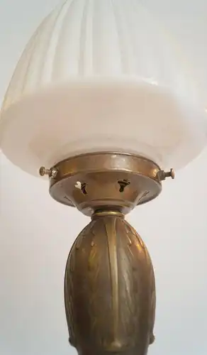 Art Deco Messinglampe "CHRYSLER TOP" Tischleuchte Bankerlampe ca. 1940er