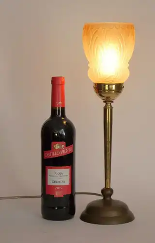Art Deco Design Tischlampe "GOLDEN CHALICE" Messinglampe Einzelstück
