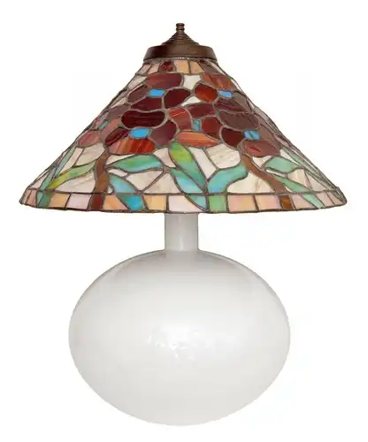 Tiffany Lampe Leuchte Landhaus Stillampe Bodenlampe Glassockel Stehlampe Unikat