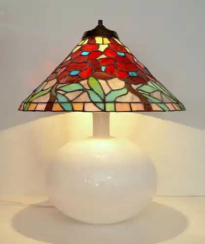 Design Tiffany Ferme Stillampe Lampée de sol Plateau en verre Lumières de stand