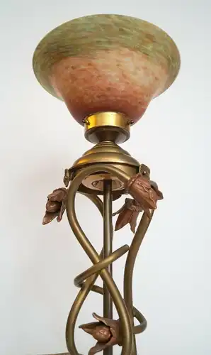 Jugendstil Lampe Tischlampe "CUCKOO'S NEST" Sammler Tischleuchte Messinglampe