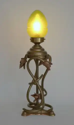 Jugendstil Lampe Tischlampe "CUCKOO'S NEST" Sammler Tischleuchte Messinglampe