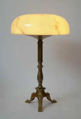 Art Deco Bankerlampe Schreibtischleuchte Pilzleuchte Messinglampe 1940