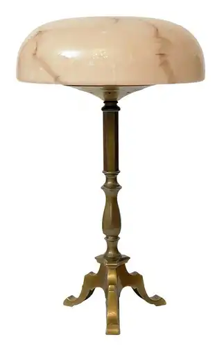 Art Déco lampe de bureau lampe à champignons lampe en laiton 1940