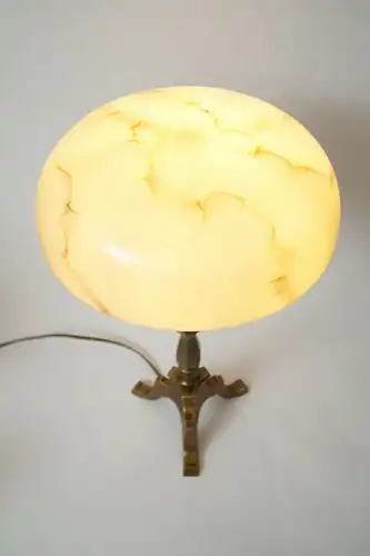 Art Déco lampe de bureau lampe à champignons lampe en laiton 1940