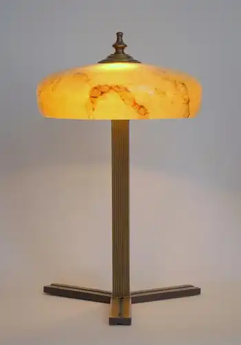 Art Deco Lampe Schreibtischlampe "TRIPLE STAND" Messinglampe Berlin Leuchte