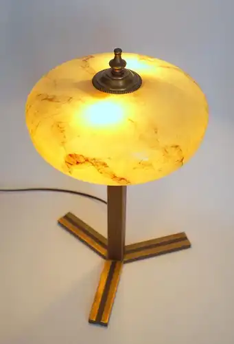 Art Deco Lampe Schreibtischlampe "TRIPLE STAND" Messinglampe Berlin Leuchte