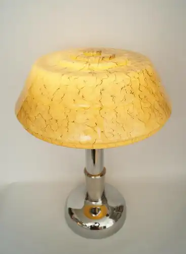 Murano Art Déco Lampe Leuchte Tischlampe Chrom Mid-Century vintage Tischleuchte